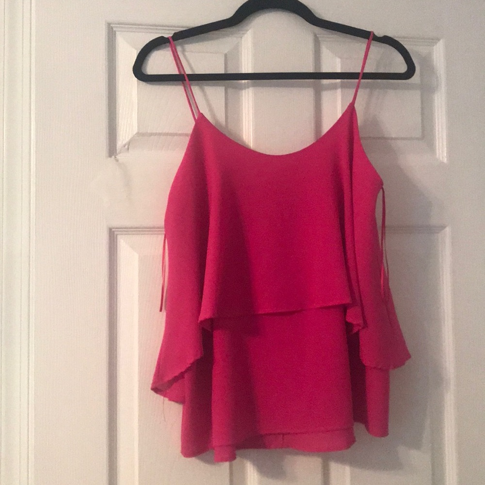 pink Spaghetti Strap Tank